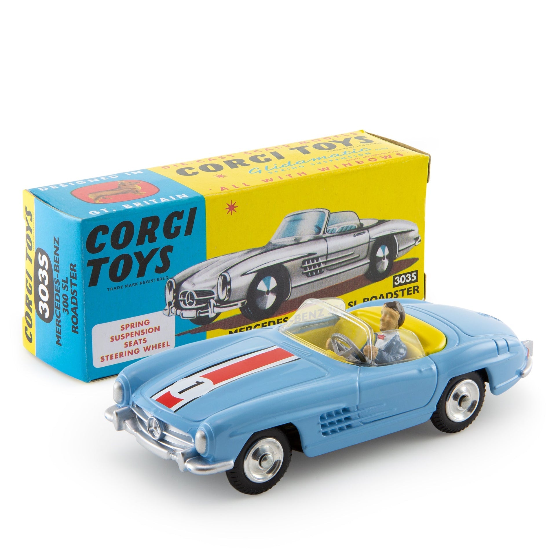 Corgi Toys メルセデス・ベンツ 300SL オープンロードスター Mercedes-Benz 300 SL Open Roadster (303S) – Corgi Model Club USA