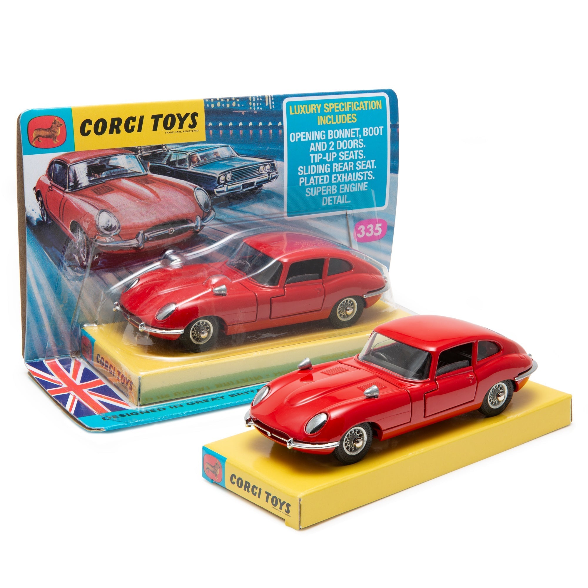 CORGI TOYS　No.2 4.2 Litre Jaguar 'E' Type 2+2 (335) – Corgi Model Club USA